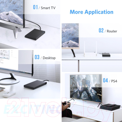 Бокс для жесткого диска Ugreen US221 / 30847