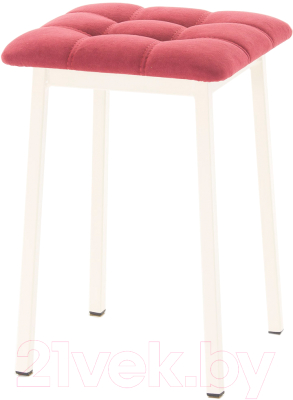Табурет AMC Comfort 7.3.8 (ткань красный/слоновая кость) - фото
