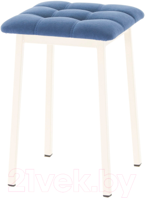 Табурет AMC Comfort 7.3.12 (ткань синий/слоновая кость) - фото