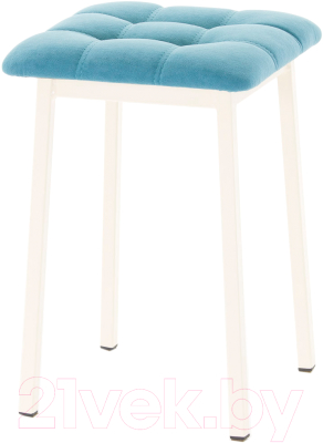 Табурет AMC Comfort 7.3.13 (ткань бирюзовый/слоновая кость) - фото