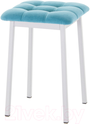 Табурет AMC Comfort 7.5.13 (ткань бирюзовый/серебристый) - фото