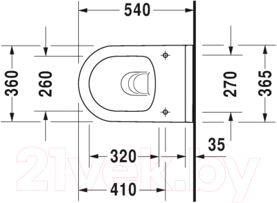Унитаз подвесной Duravit Starck 2527090000