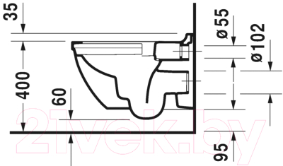 Унитаз подвесной Duravit Starck 2527090000