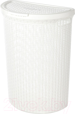 Корзина для белья Econova Eco Style / 431217616 (белый) - фото
