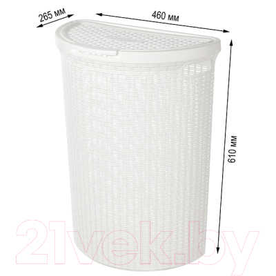 Корзина для белья Econova Eco Style / 431217616 (белый)
