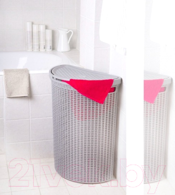 Корзина для белья Econova Eco Style / 431217630 (светло-серый)