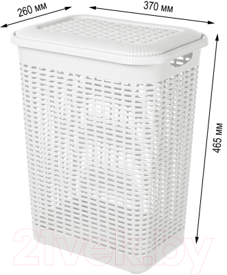 Корзина для белья Econova 431293316 (белый)