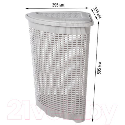 Корзина для белья Econova 433217530 (светло-серый)