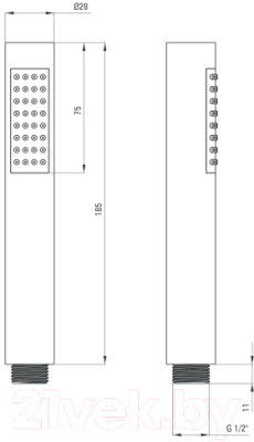 Лейка ручного душа Deante Round XNC16SLP1
