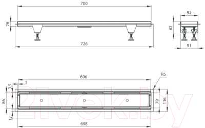 Трап для душа Deante KOS 007D
