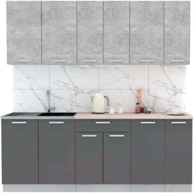 Готовая кухня Интерлиния Мила Лайт 2.1 - фото