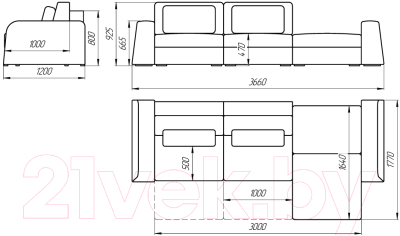 Диван Lama мебель Леон