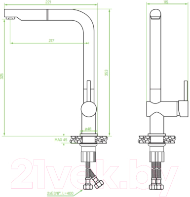 Смеситель Laveo Luna BLZ769D