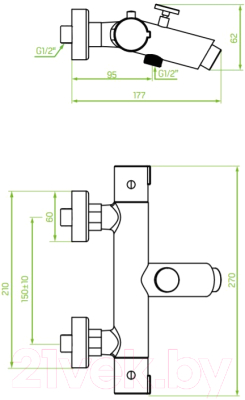 Смеситель Laveo Termico BAT01TD