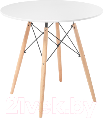 Обеденный стол Mio Tesoro ST-001?80 (белый/дерево) - фото