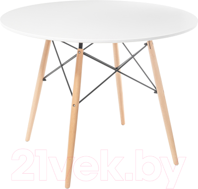 Обеденный стол Mio Tesoro ST-001?100 (белый/дерево) - фото