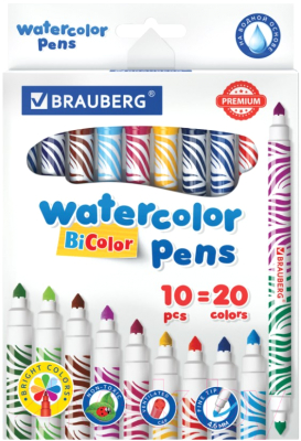Фломастеры Brauberg Premium Bi-Color / 151945 - фото