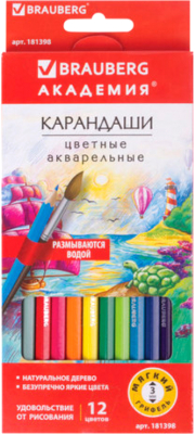 Набор акварельных карандашей Brauberg Академия / 181398 - фото