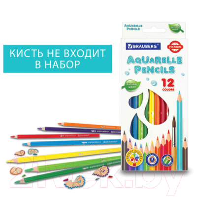 Набор акварельных карандашей Brauberg Premium / 181671