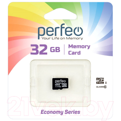 Карта памяти Perfeo MicroSDHC 32GB (Class 10) / PF32GMCSH10ES - фото