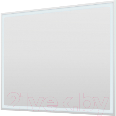 Зеркало Пекам Greta 80x60 / greta-80x60scl (с подсветкой, сенсором на прикосновение и часами) - фото