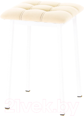 Табурет AMC Comfort 7.6.3 (ткань бежевый/белый) - фото