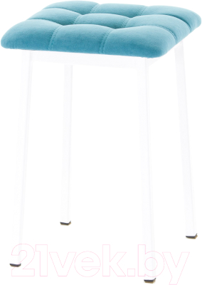 Табурет AMC Comfort 7.6.13 (ткань бирюзовый/белый) - фото