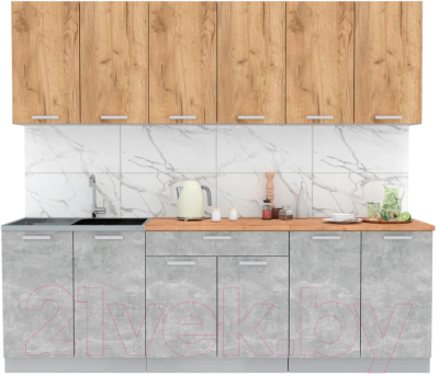 Готовая кухня Интерлиния Мила Лайт 2.4 - фото