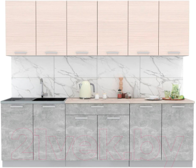 Готовая кухня Интерлиния Мила Лайт 2.4 - фото