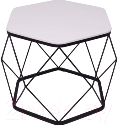 Журнальный столик РасГар Арена (черный/белый) - фото