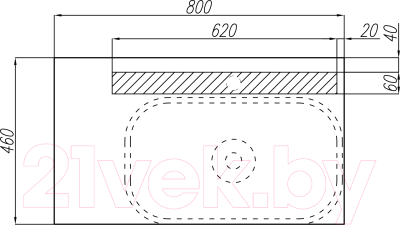 Столешница для ванной Акватон Мишель 80 (1A256603MIDR0)