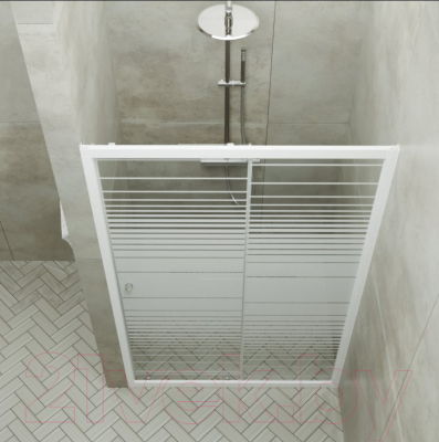 Душевая дверь Triton Слайд 120x185 (полосы стекло)