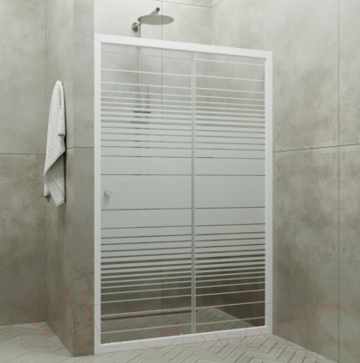 Душевая дверь Triton Слайд 120x185 (полосы стекло)