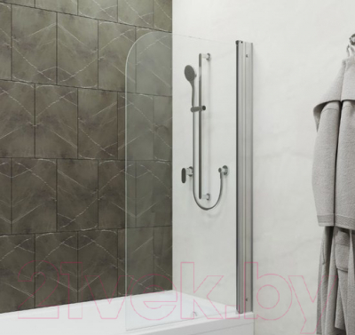 Стеклянная шторка для ванны Triton Соло 75x140