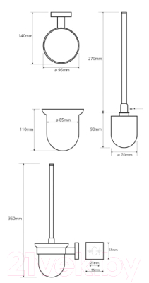 Ершик для унитаза Bemeta Beta 132113017