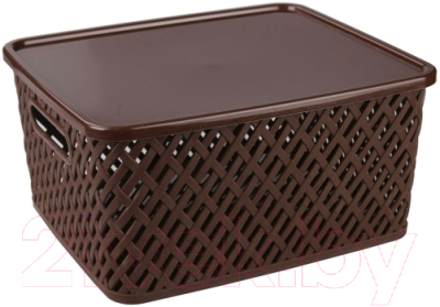 Корзина Альтернатива Плетенка / М3558 (коричневый) - фото