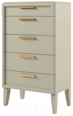 Комод Молодечномебель Charlie B-5 ВМФ-1523 (серый агат) - фото