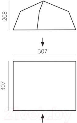 Туристический шатер BTrace Rest / T0466 (зеленый/серый)