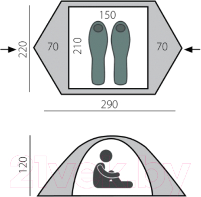 Палатка BTrace Solid 2+ / T0494