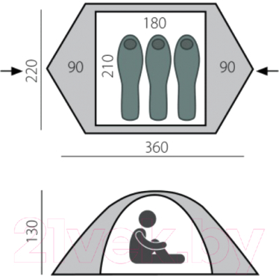 Палатка BTrace Solid 3 / T0495