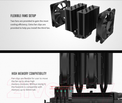 Кулер для процессора ID-Cooling SE-207-XT Black
