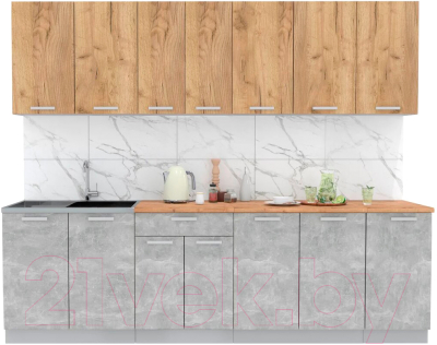 Готовая кухня Интерлиния Мила Лайт 2.6 - фото