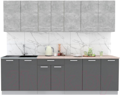 Готовая кухня Интерлиния Мила Лайт 2.6 - фото