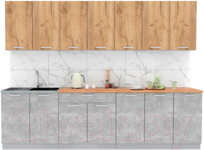 Готовая кухня Интерлиния Мила Лайт 2.8 - фото