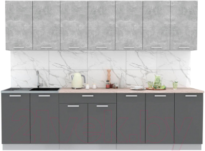 Готовая кухня Интерлиния Мила Лайт 2.8 - фото