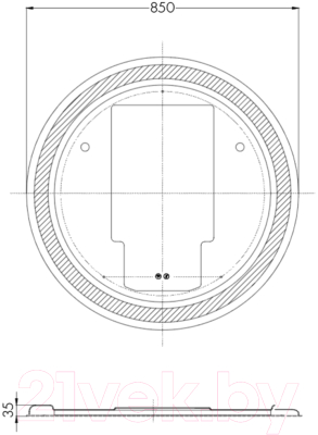 Зеркало Акватон Анелло 85 (1A260802AK010)
