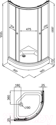 Душевой уголок Triton Ультра А 80x80