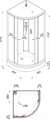 Душевая кабина Triton Ультра А 80x80