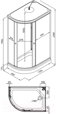 Душевая кабина Triton Коралл А 120x80 R