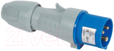 Вилка силовая Legrand 2Р+Е IP44 16А 230V / 90103 - фото